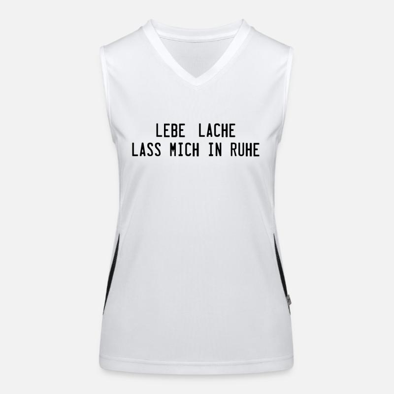 lebe, lache, lass mich in ruhe Funktionelles Kontrast-Tank Top für Frauen