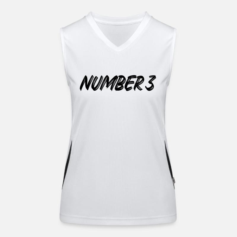 Number 3 - drei - dritter - dritte - 3 - Nummer 3 Funktionelles Kontrast-Tank Top für Frauen