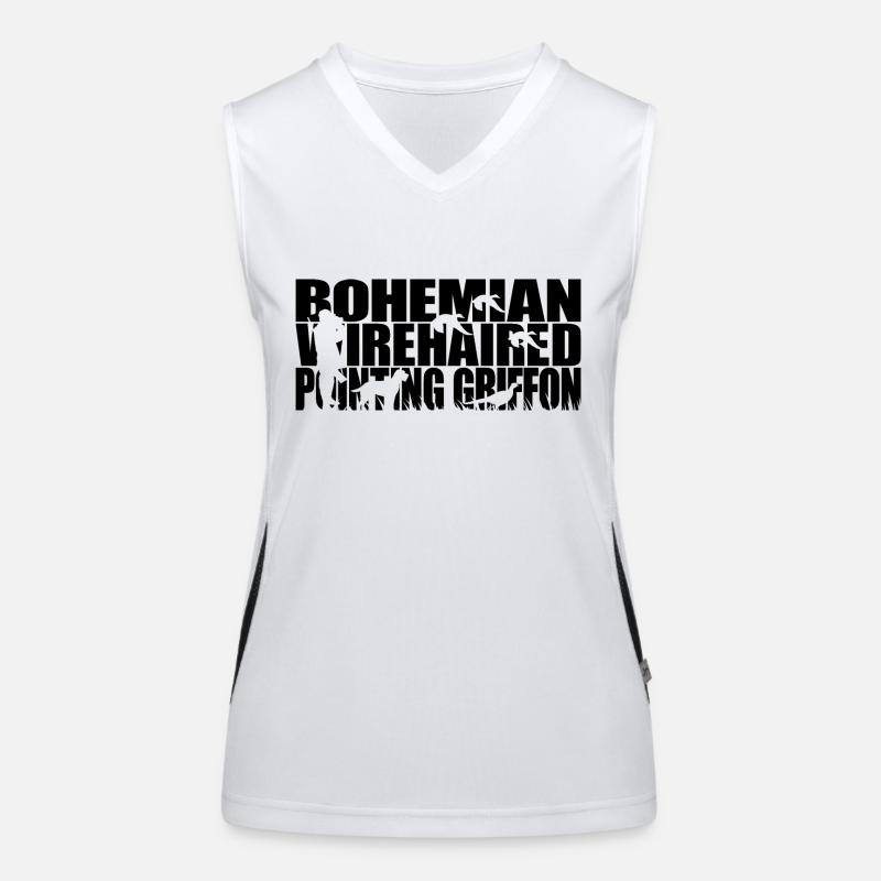 BOHEMIAN WIREHAIRED POINTING GRIFFON Jagd Wilsigns Funktionelles Kontrast-Tank Top für Frauen