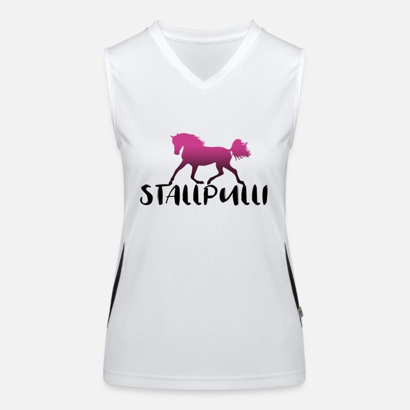 Stallpulli Pferd Reiten Reiterhof Stall Geschenk Funktionelles Kontrast-Tank Top für Frauen