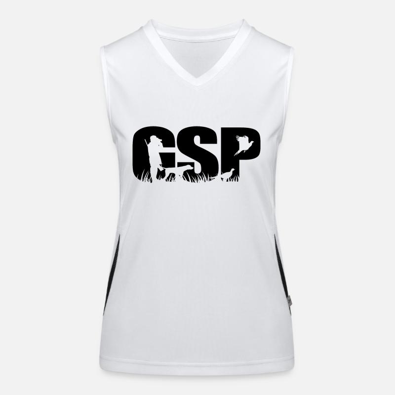 GSP German Shorthaired Pointer Jagdhunde Wilsigns Funktionelles Kontrast-Tank Top für Frauen