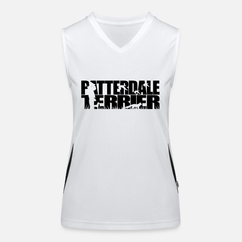 PATTERDALE TERRIER Jagdhund Jagdhunde Wilsigns Funktionelles Kontrast-Tank Top für Frauen
