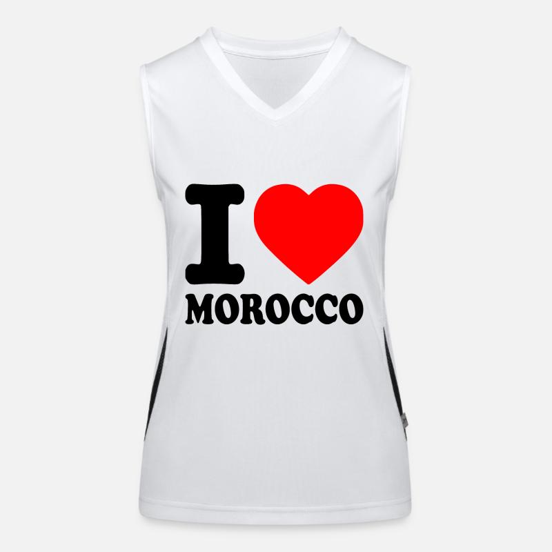 I love morocco - Marokko Funktionelles Kontrast-Tank Top für Frauen