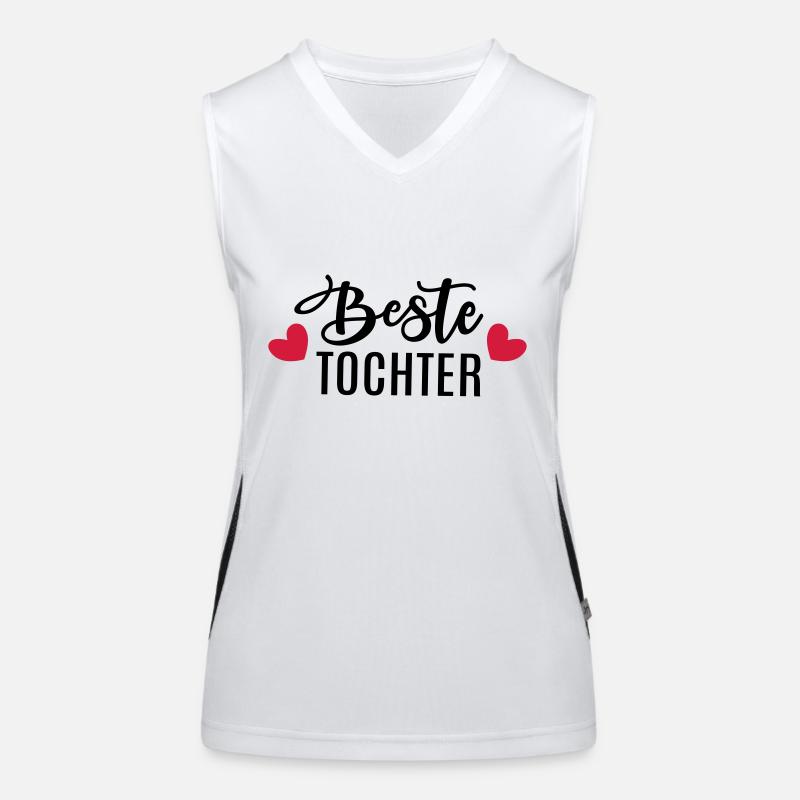 Beste Tochter Töchter Geschenkidee Geburtstag Herz Funktionelles Kontrast-Tank Top für Frauen