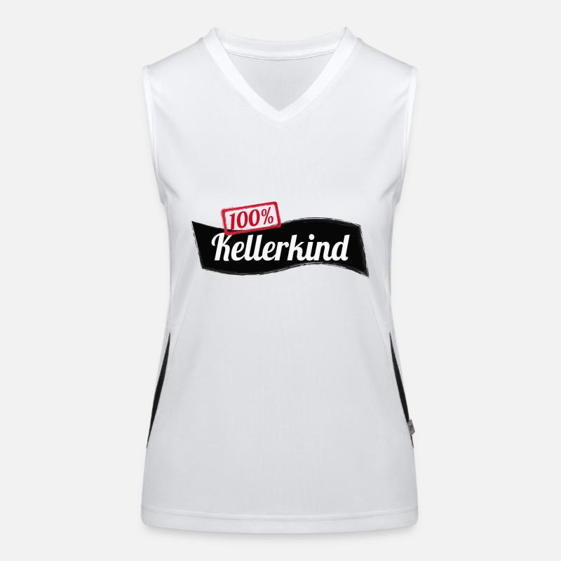Kellerkind 100% Informatik Student Geschenk Funktionelles Kontrast-Tank Top für Frauen