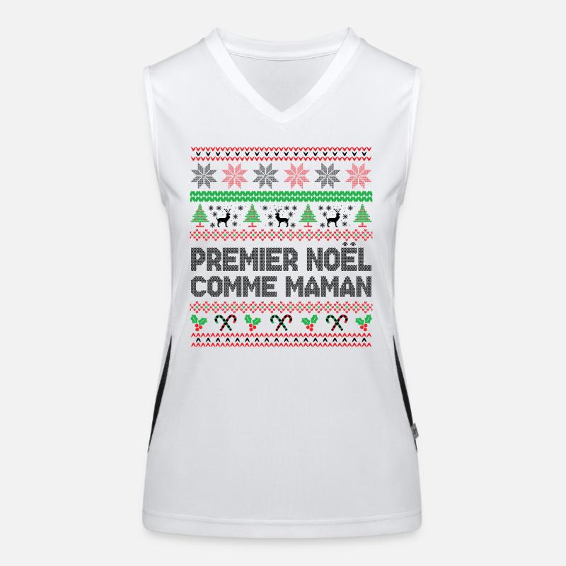 Premier Noël Comme maman Débardeur respirant contrasté Femme
