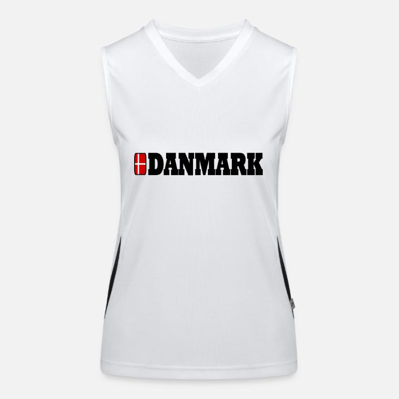 Denmark - Women's Functional Contrast Tank Top - white/black