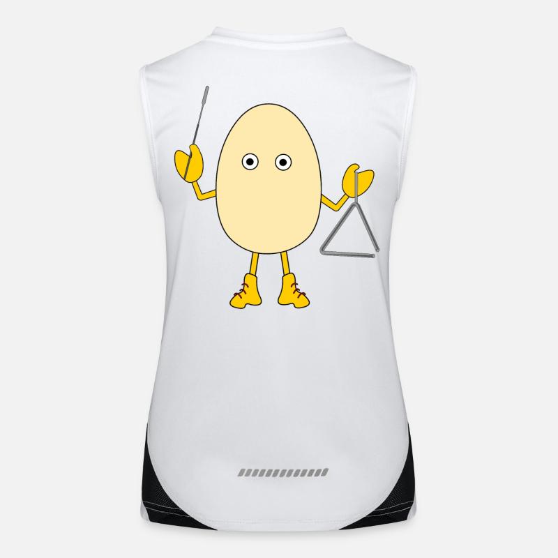 Triangle Egghead - Women's Functional Contrast Tank Top - white/black