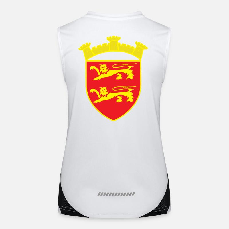 ROT WAPPEN LÖWENTURM ODER COPYRIGHT RUNEMBERG Funktionelles Kontrast-Tank Top für Frauen