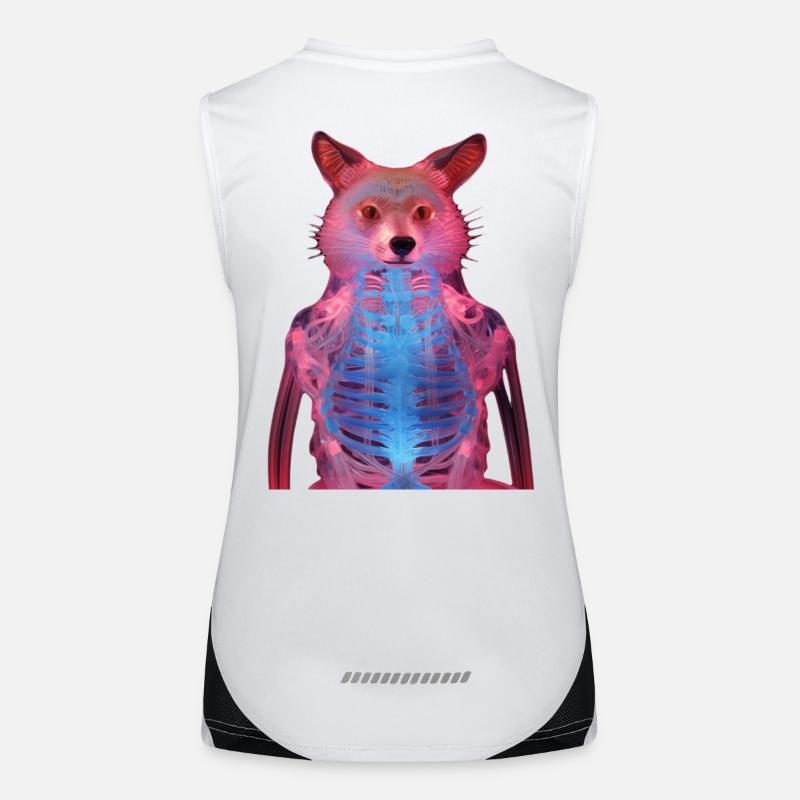 Leuchtender Fuchs mit Neon-Effekt Funktionelles Kontrast-Tank Top für Frauen