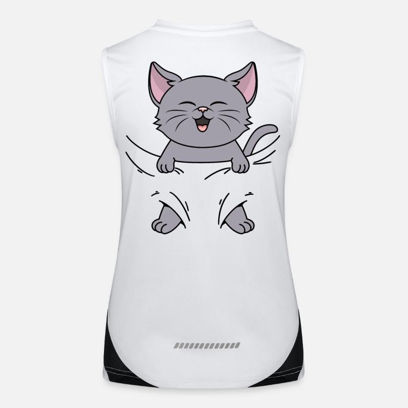 Chats, bébé chat, chaton, bébé chaton, bébé chat Débardeur respirant contrasté Femme