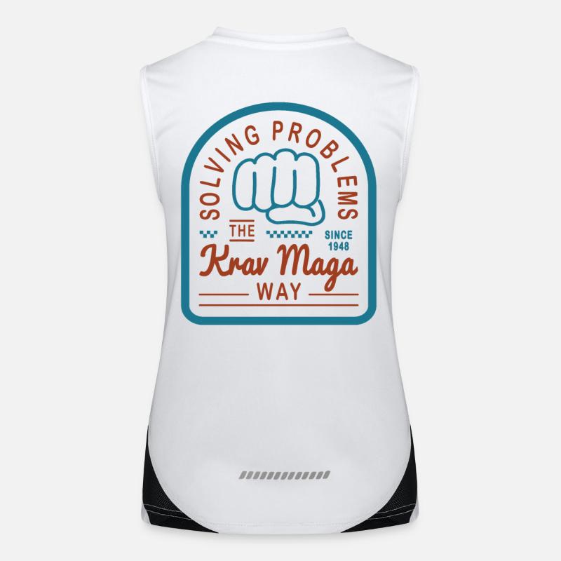 Solving problems the Krav Maga way Women's Functional Contrast Tank Top