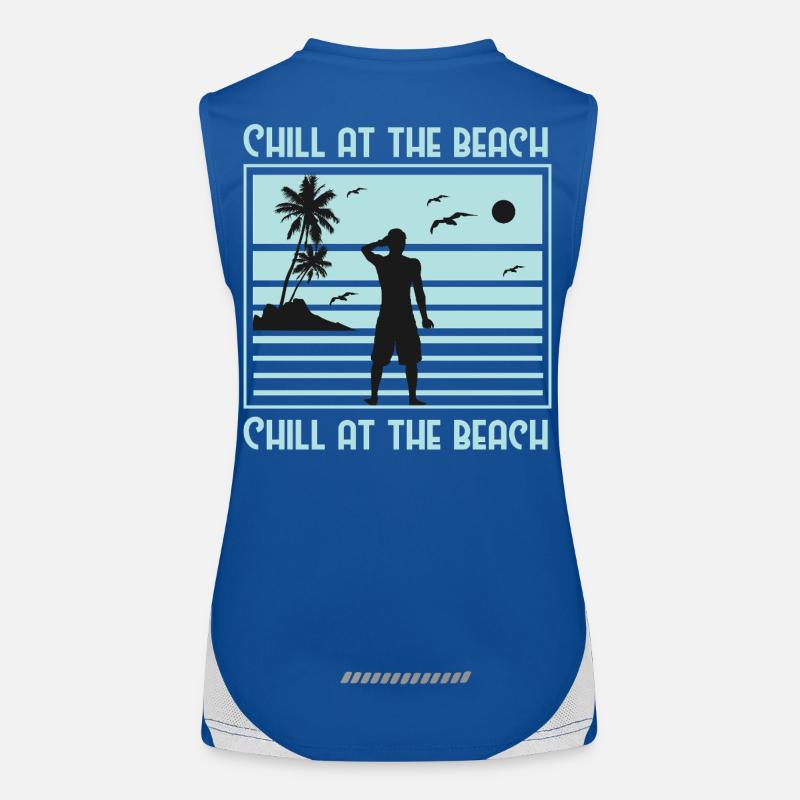 Conception de silhouette de plage décontractée Débardeur respirant contrasté Femme