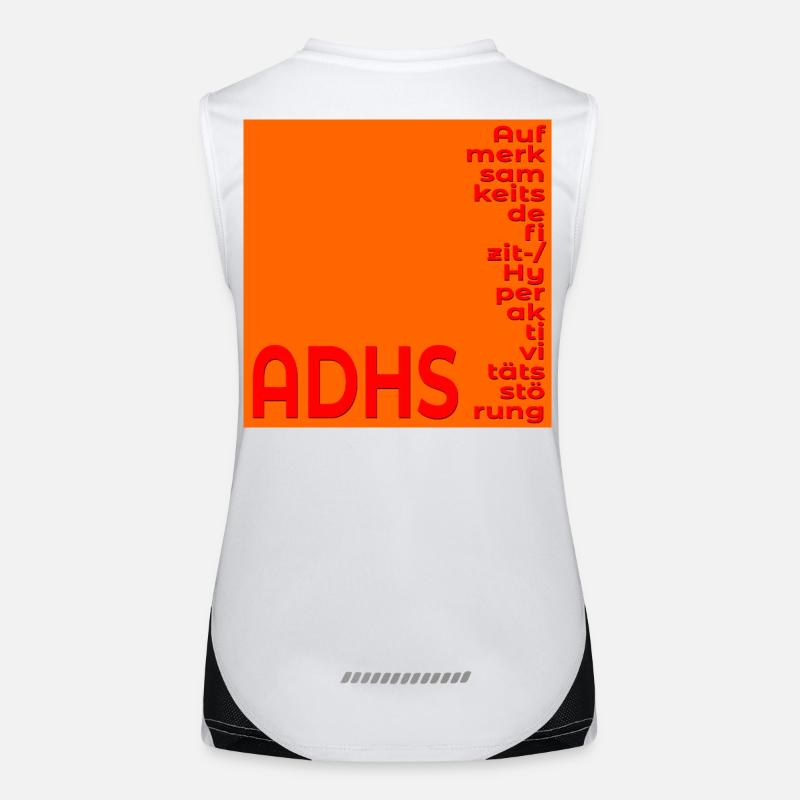 ADHD'S FOCUS CONCENTRATION - Women's Functional Contrast Tank Top - white/black