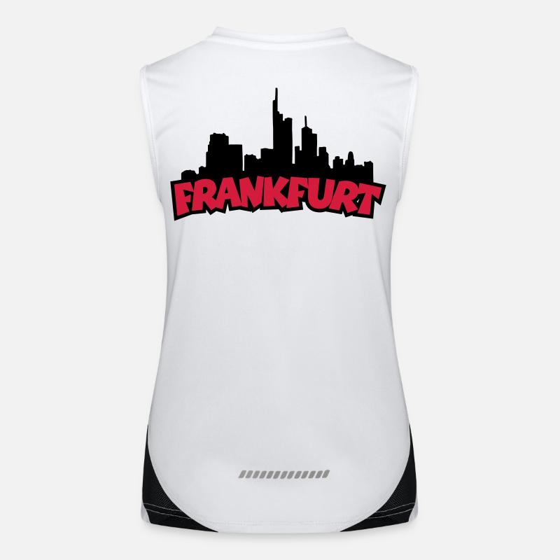 Frankfurt Skyline Funktionelles Kontrast-Tank Top für Frauen