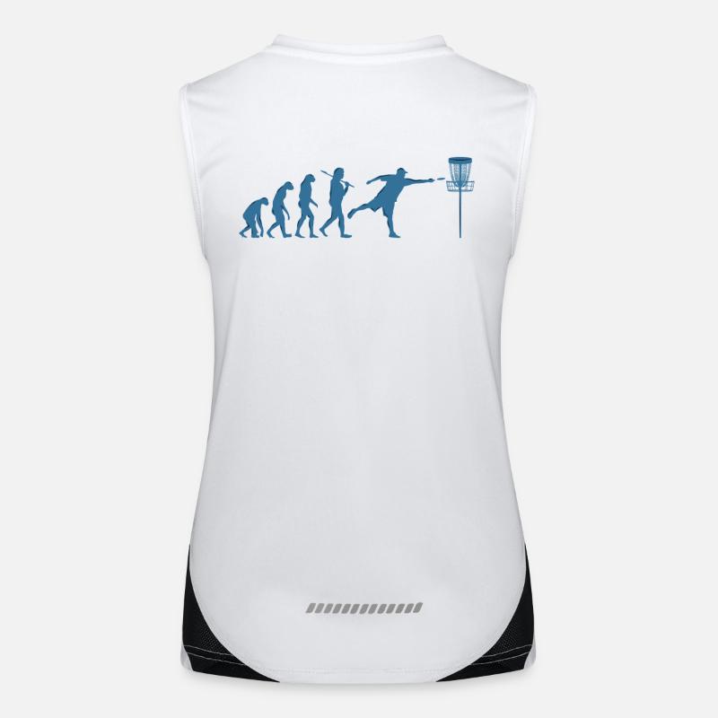 Disc Golf Evolution Funktionelles Kontrast-Tank Top für Frauen