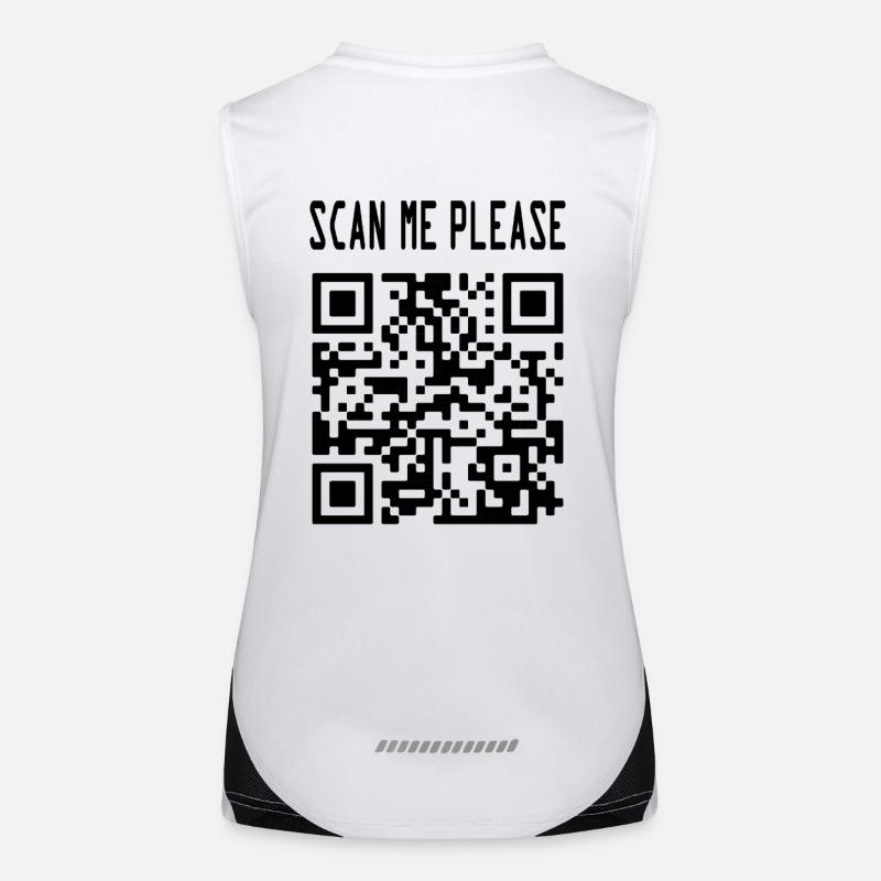 Scannez-moi le code QR pour vous motiver Débardeur respirant contrasté Femme