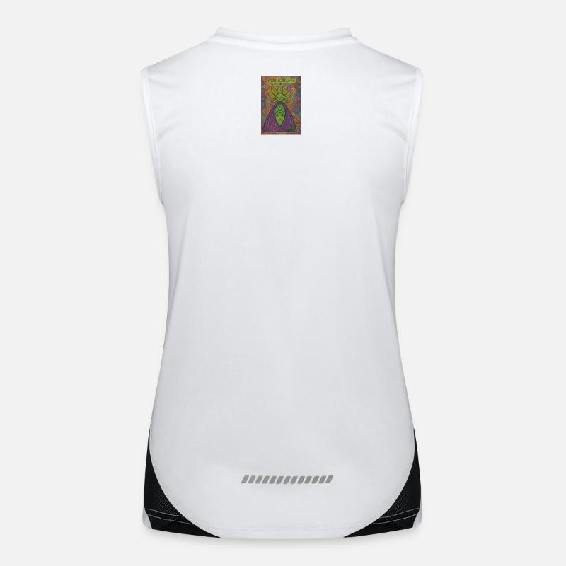 Psychedelic Botanical Mindscape Women's Functional Contrast Tank Top