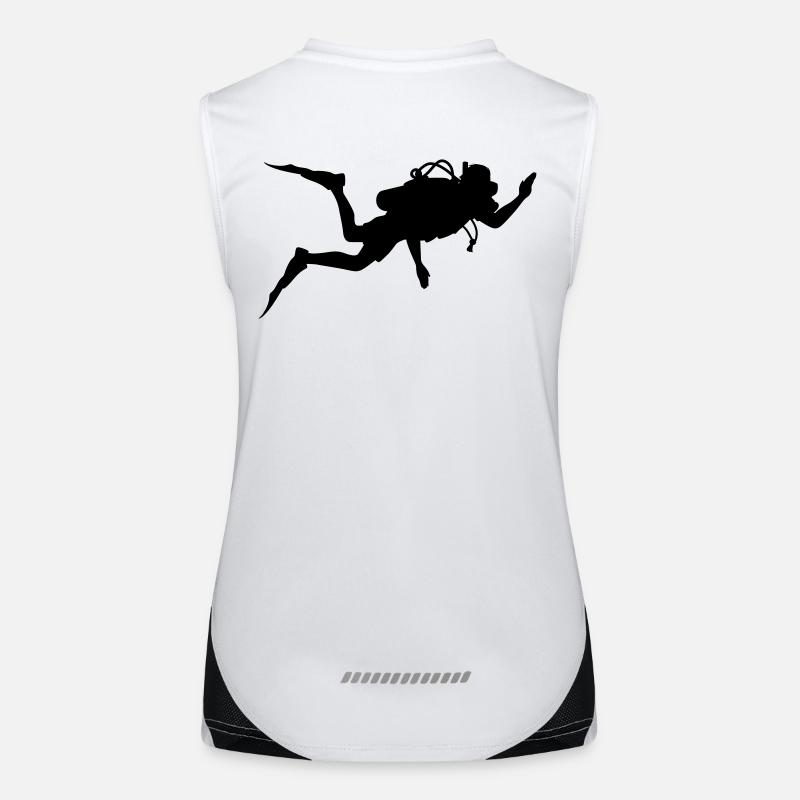 Happy diver Funktionelles Kontrast-Tank Top für Frauen