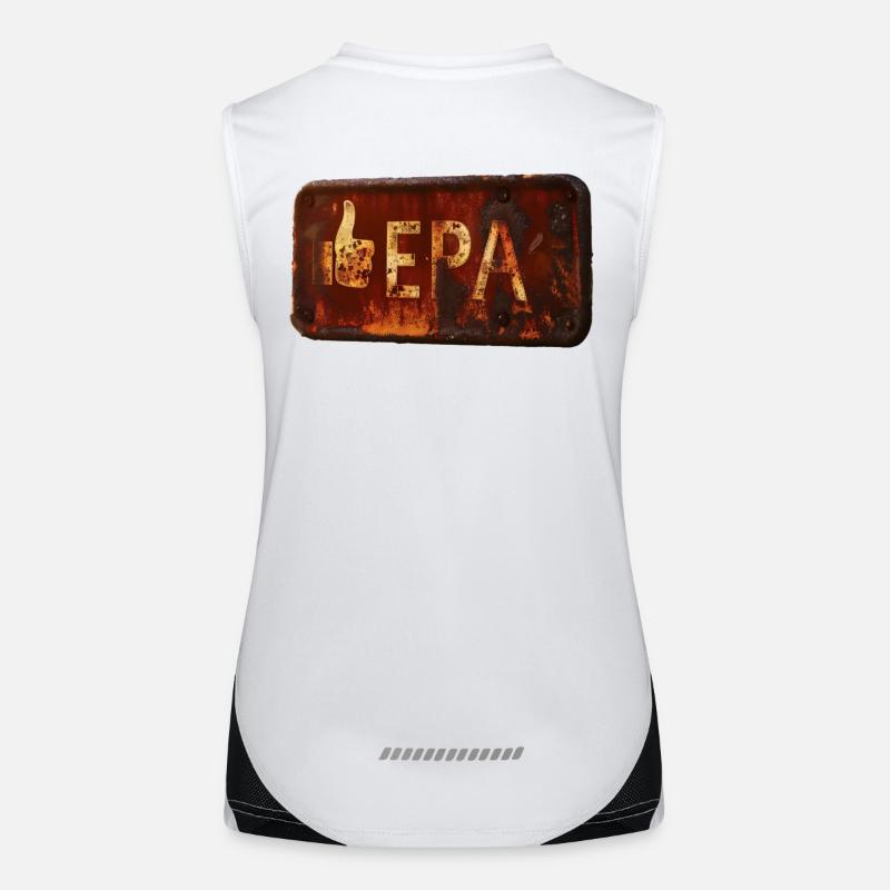 Rusty LIKE EPA sign with a retro feel Women's Functional Contrast Tank Top