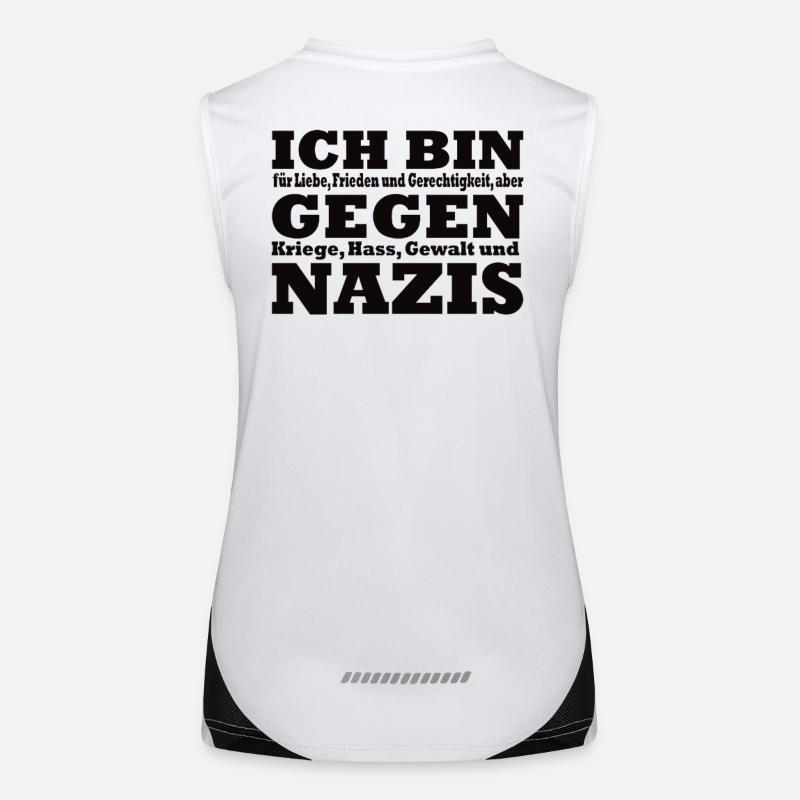 Ich bin gegen Nazis – Statement Design Funktionelles Kontrast-Tank Top für Frauen