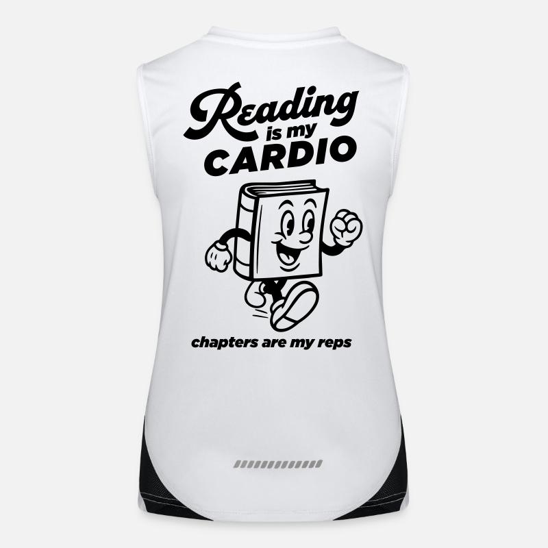 La lecture est mon cardio Débardeur respirant contrasté Femme