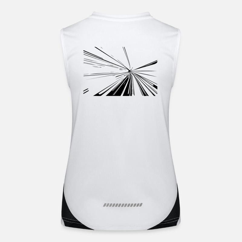 Vector Lines Splash Women's Functional Contrast Tank Top