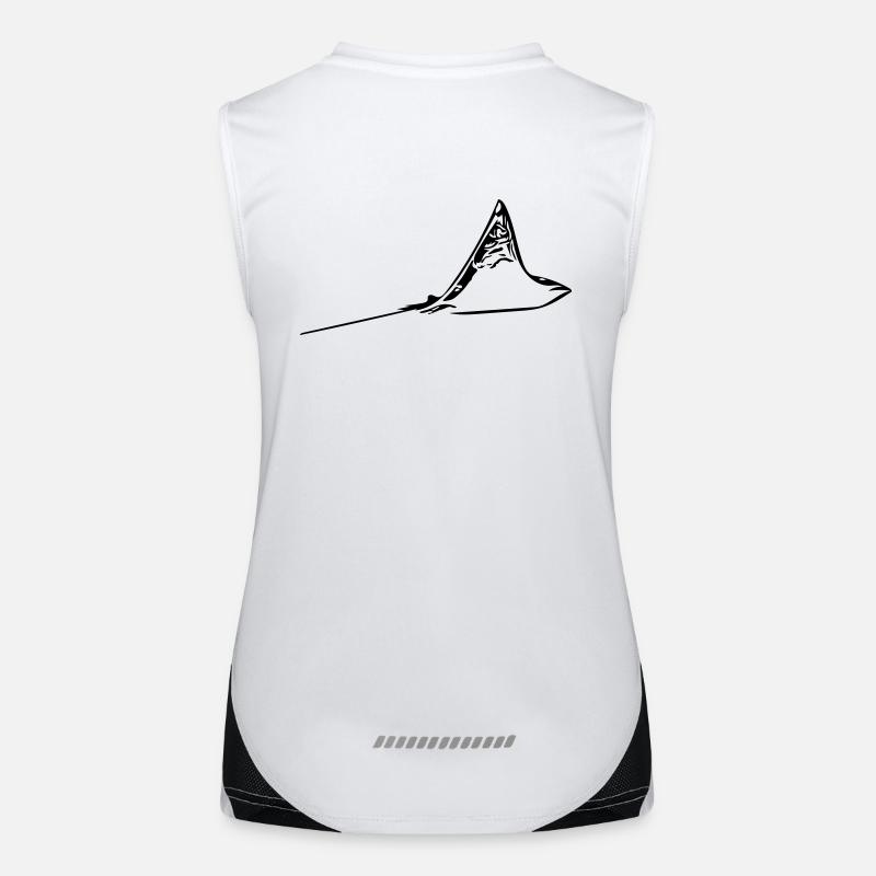 Elegant eagle ray in flight Women's Functional Contrast Tank Top