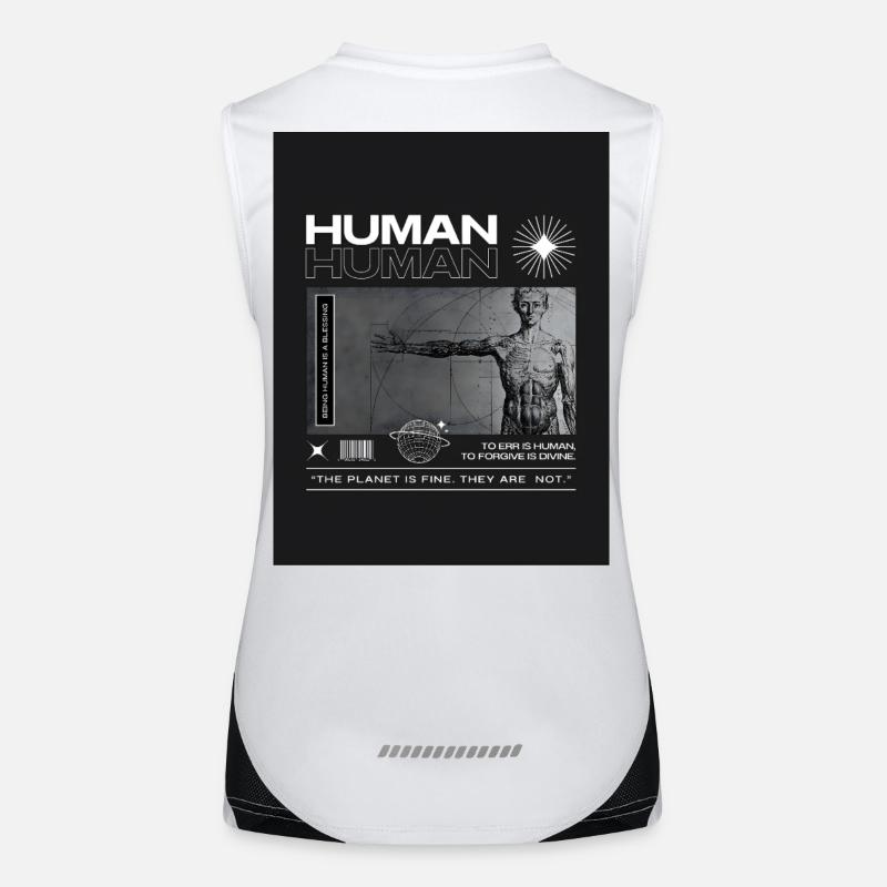 Being Human is a blessing. Women's Functional Contrast Tank Top