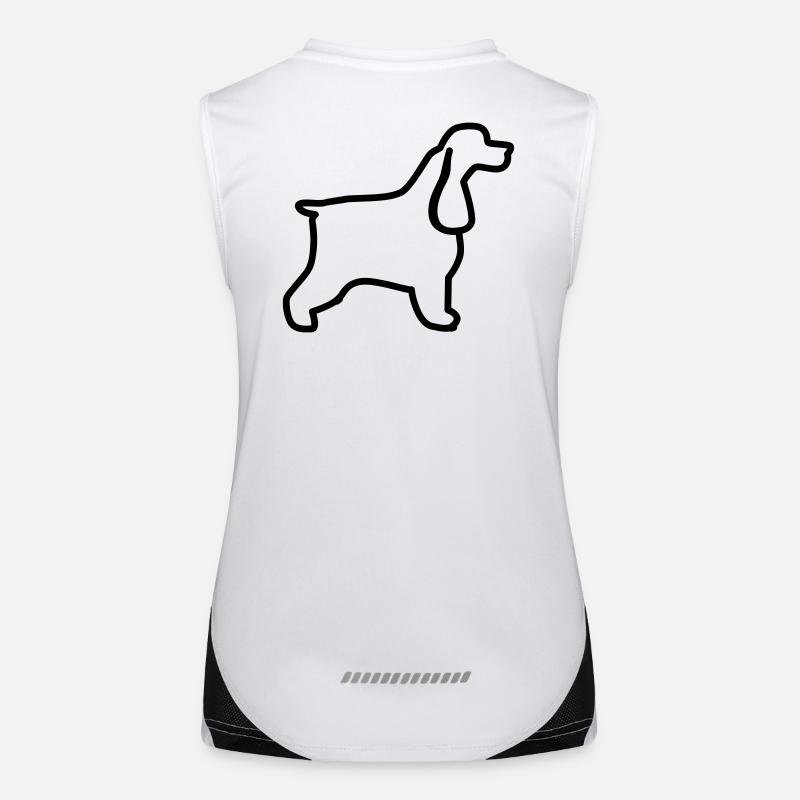 Plan cocker anglais Débardeur respirant contrasté Femme