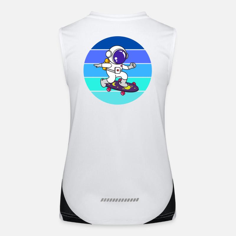 Spaceman, astronaut, rocket Women's Functional Contrast Tank Top
