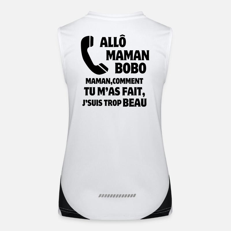 Mama, Super-Mama, Mutter und Sohn Funktionelles Kontrast-Tank Top für Frauen