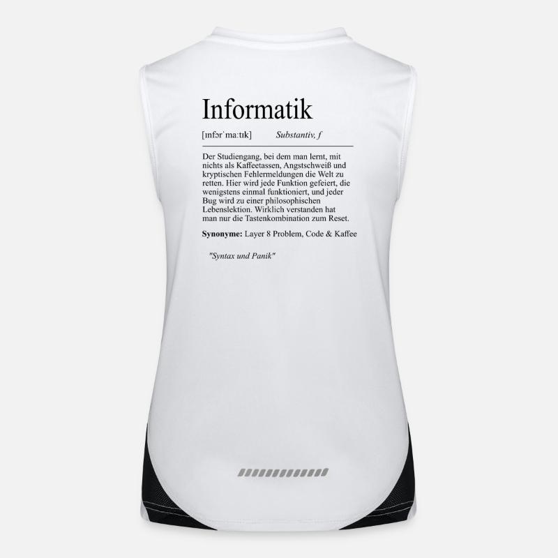 Unispruch "Informatik" Student Geschenk, Studenten Funktionelles Kontrast-Tank Top für Frauen