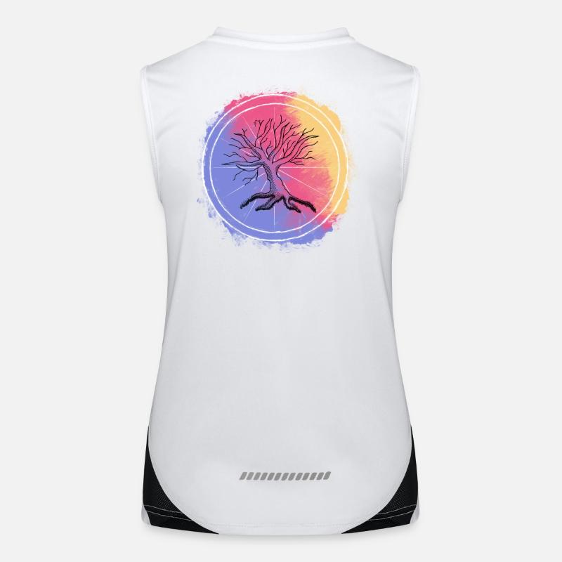 Farbiger Baum Funktionelles Kontrast-Tank Top für Frauen