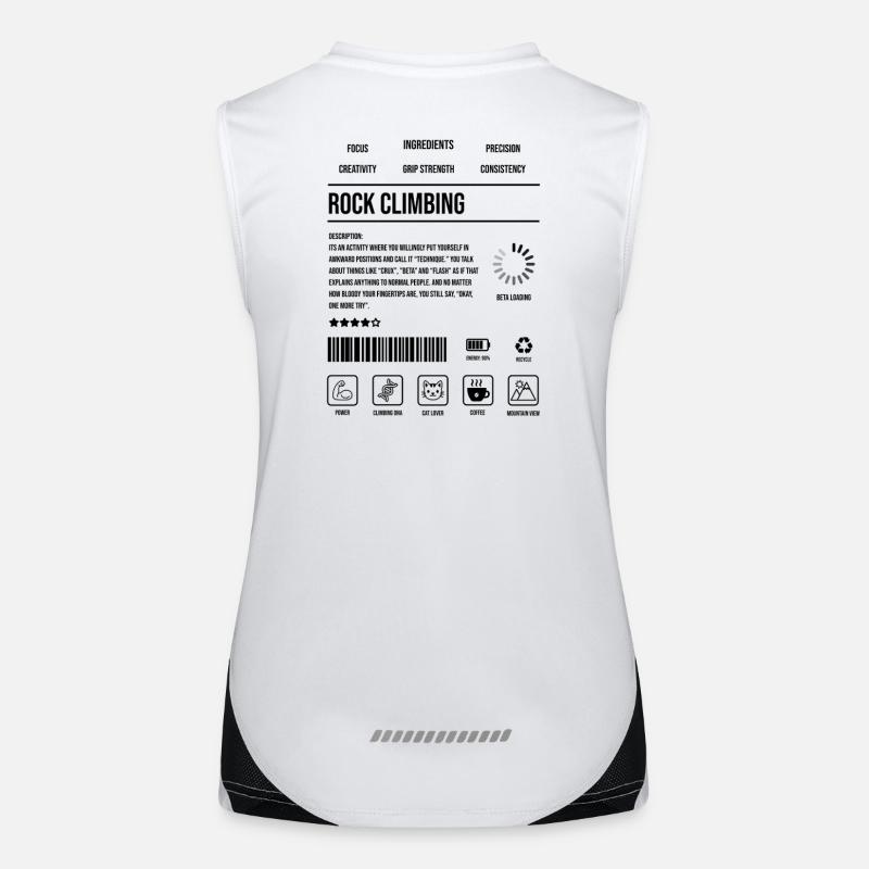 Rock Climbing Description Strength Indicator Icon Women's Functional Contrast Tank Top