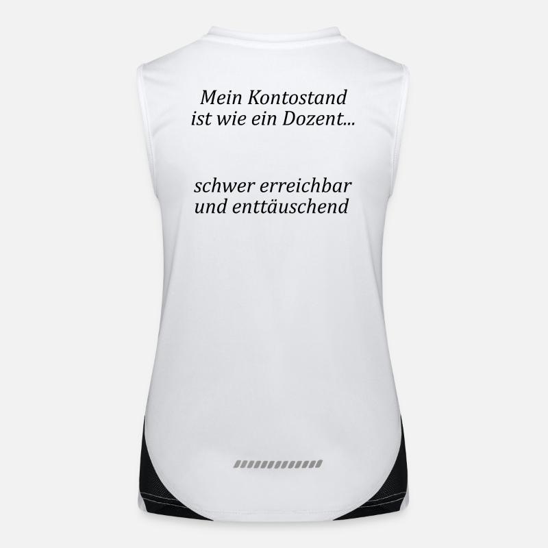 Unispruch "wie ein Dozent" Geschenk, Studenten Funktionelles Kontrast-Tank Top für Frauen