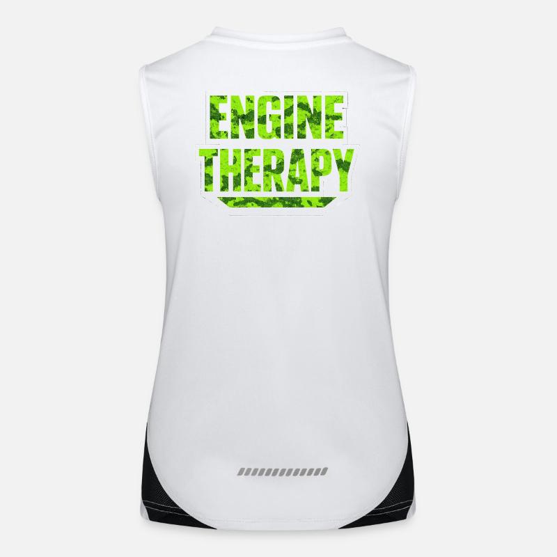 Engine Therapy – Schrauber Spruch Auto Tuning Werk Funktionelles Kontrast-Tank Top für Frauen