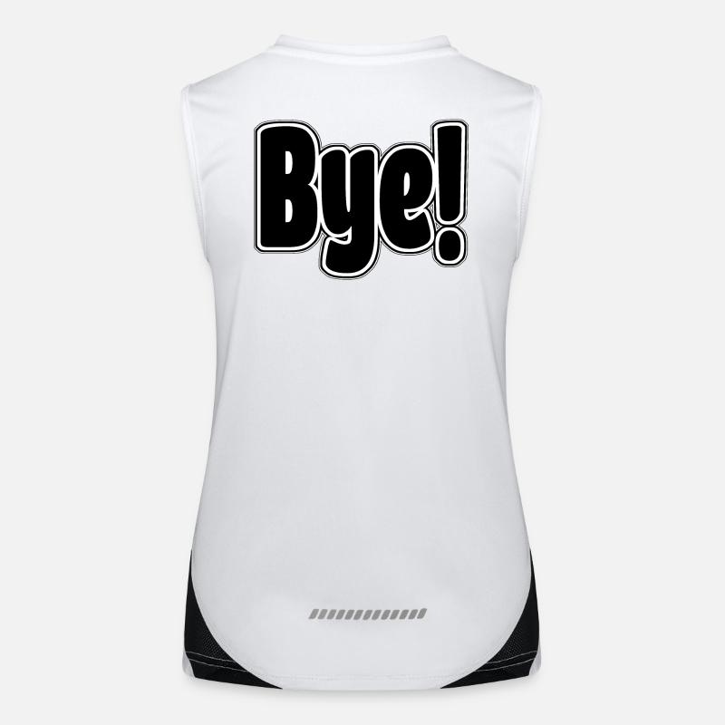 Au revoir!. Expression joyeuse Débardeur respirant contrasté Femme