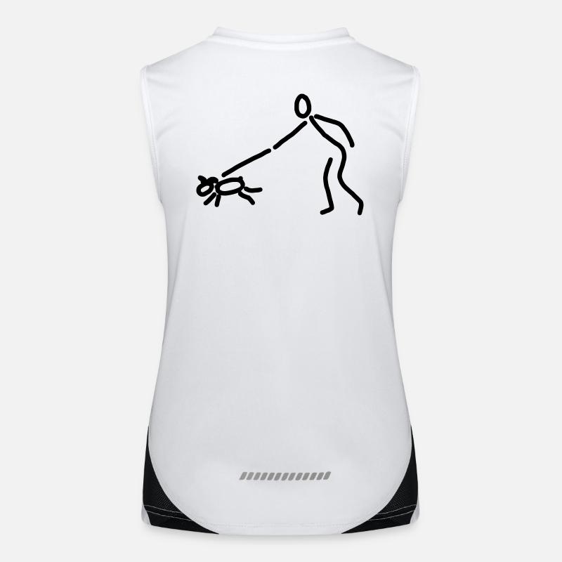 iYpsilon Hund gassi Funktionelles Kontrast-Tank Top für Frauen