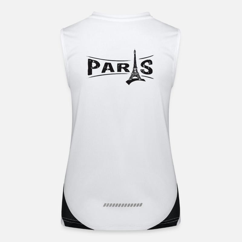 PARIS with Eiffel Tower Women's Functional Contrast Tank Top