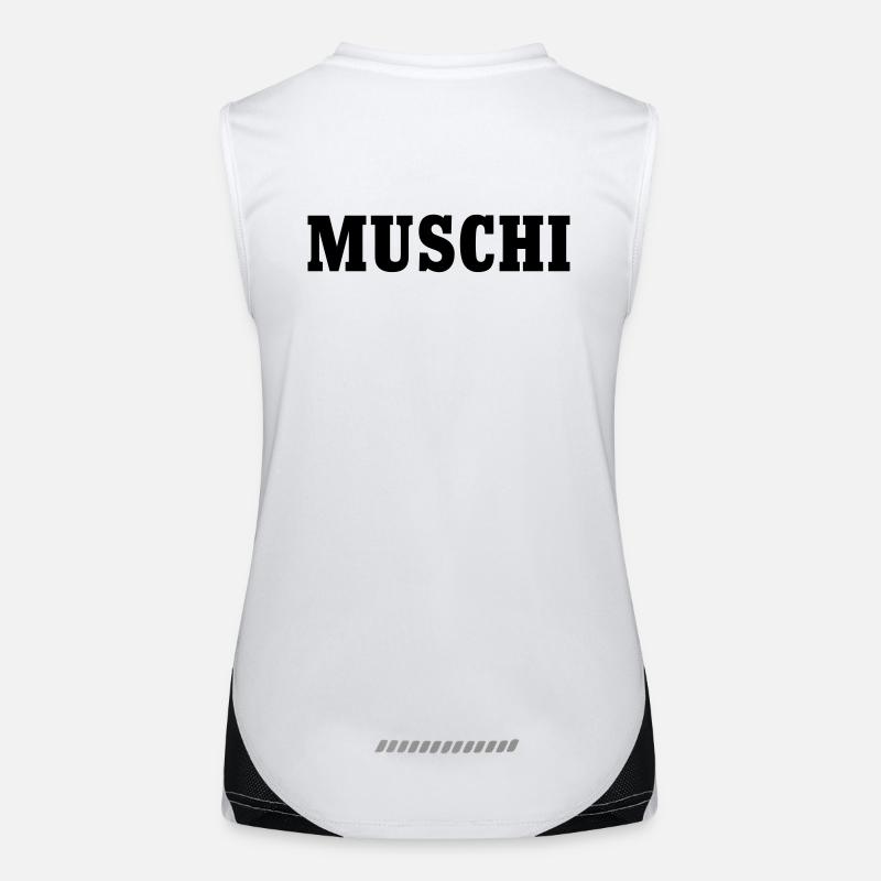 Muschi Pussie Funktionelles Kontrast-Tank Top für Frauen