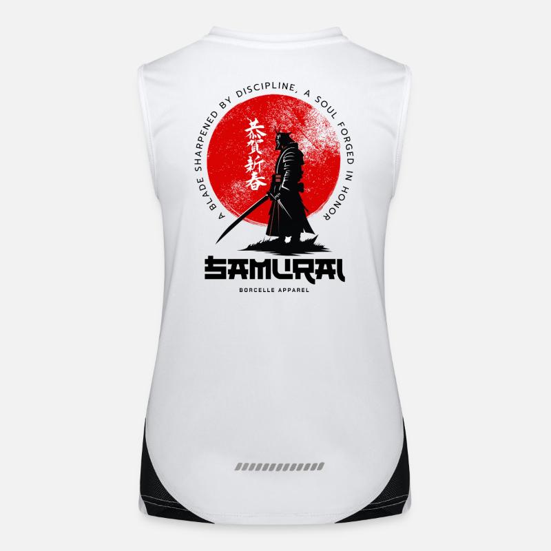 Samurai Moon Circle Women's Functional Contrast Tank Top