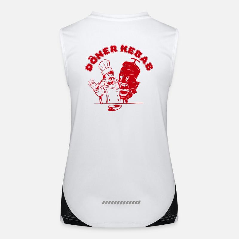 Döner Kebab Funktionelles Kontrast-Tank Top für Frauen