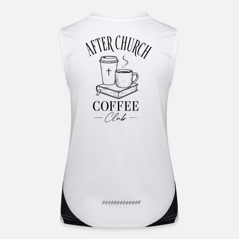 Church Coffee Funktionelles Kontrast-Tank Top für Frauen
