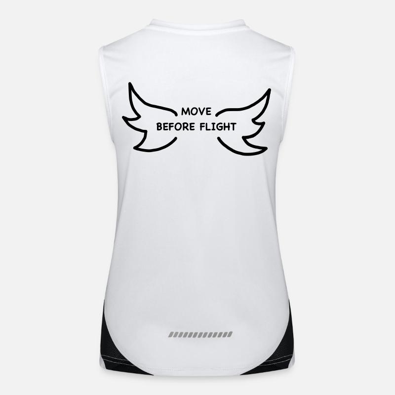 iYpsilon MOVE BEFORE FLIGHT - Women's Functional Contrast Tank Top - white/black