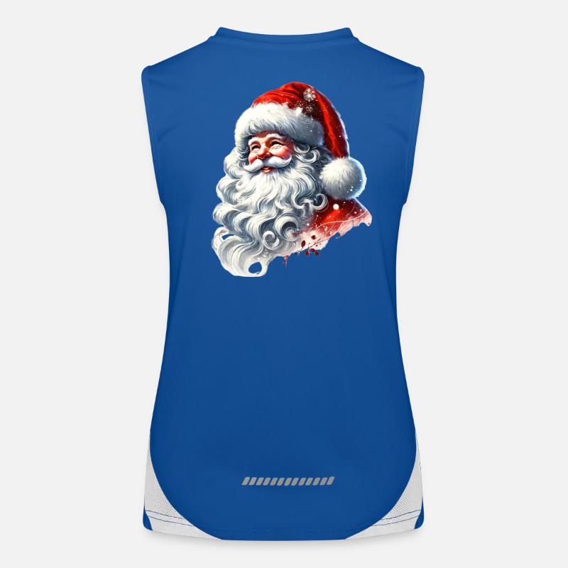 Weihnachtsmann mit strahlendem Lächeln Funktionelles Kontrast-Tank Top für Frauen