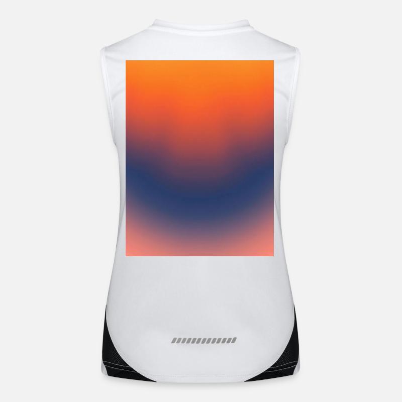 Mitternachts-Glut-Gradient Funktionelles Kontrast-Tank Top für Frauen