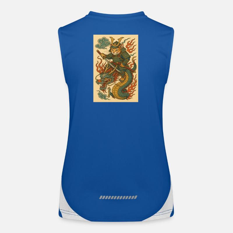 Geist eines Kriegers im Drachenkampf Funktionelles Kontrast-Tank Top für Frauen