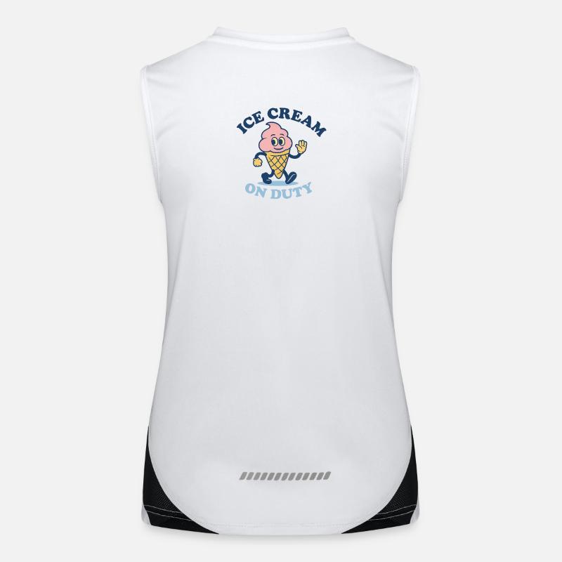 Eis im Dienst Funktionelles Kontrast-Tank Top für Frauen