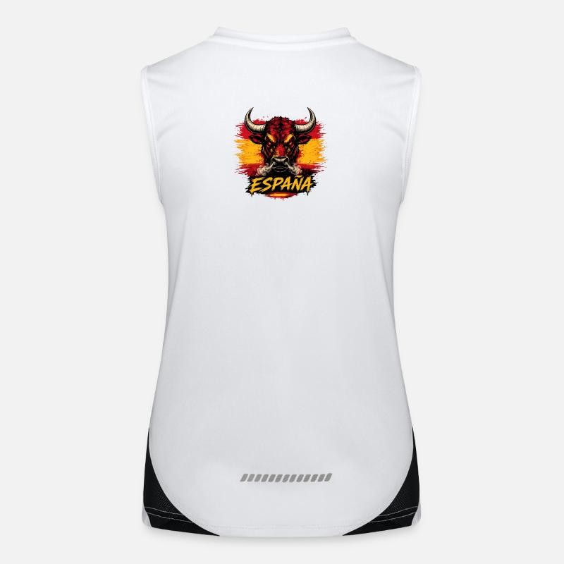 Spanischer Stier im Espana Look Funktionelles Kontrast-Tank Top für Frauen
